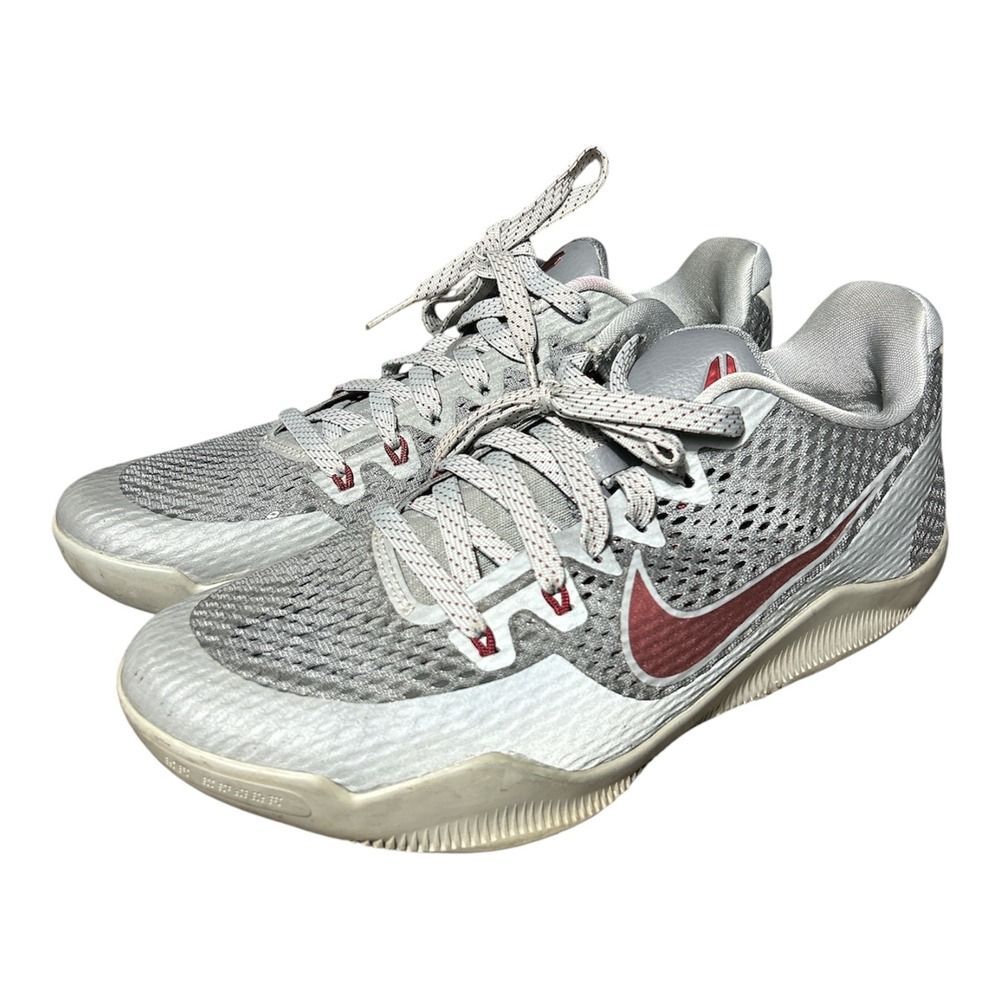 Nike Kobe 11 Lower Marion Wolf Grey University Red 836183-006 Mens 9.5